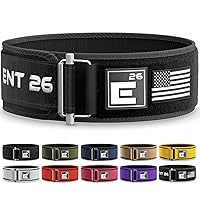 Self-Locking Weight Lifting Belt - Premium Weightlifting Belt for Serious Functional Fitness, Power Lifting, and Olympic Lifting Athletes - Training Belts for Men and Women (Large, Black Custom Patch)