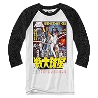 STAR WARS Graphic Tees Mens Shirts - Asian Poster Long Sleeve Tee Shirts for Men