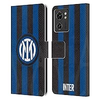 Head Case Designs Officially Licensed Inter Milan Home 2022/23 Crest Kit Leather Book Wallet Case Cover Compatible with Motorola Moto Edge 40