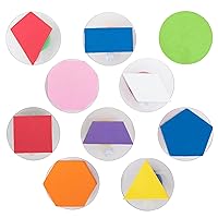 READY 2 LEARN Giant Stampers - Geometric Shapes - Filled In - Set of 10 - Easy to Hold Foam Stamps for Kids - Arts and Crafts Stamps for Displays, Posters, Signs and DIY Projects