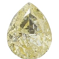 Natural Loose Diamond Pear Yellow Color I2 Clarity 4.40X3.50X1.80 MM 0.21 Ct L5588