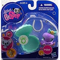 Littlest Pet Shop Purple Octopus (#1309) With Clam And Pearl Necklace Action Figure