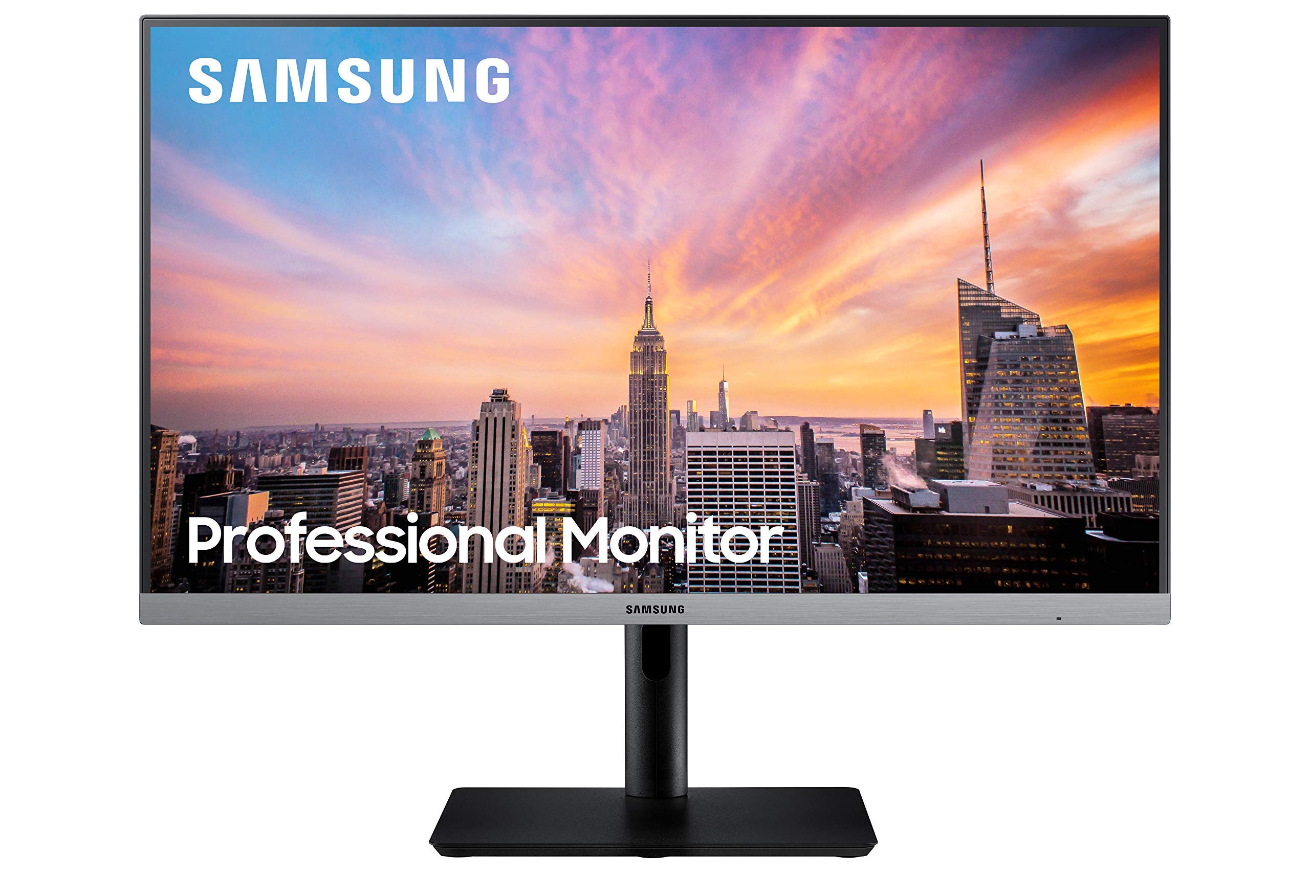 Samsung SR650 Series 27 inch IPS 1080p 75Hz Computer Monitor for Business with VGA, HDMI, DisplayPort, and USB Hub, 3-Year Warranty (S27R650FDN) (R...