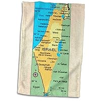 3dRose Florene Décor II - Map of Israel - Towels (twl-40758-1)