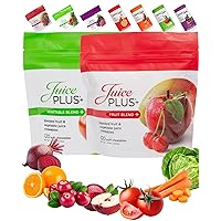 11 Different Green/Orange Vegetables Mixed in Juice Plus Vegetable Blend,11 Different Red/Orange/Yellow Fruits Formulated in Juice Plus Fruit Blend,120 Gummies per Bag for 60 Servings of Each