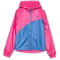 Under Armour Girls' Windbreaker, Zip-up Jacket, Water Repellent and Windproof