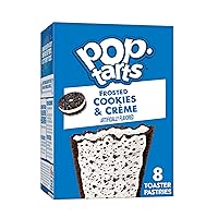 Pop-Tarts Toaster Pastries, Breakfast Foods, Kids Snacks, Frosted Cookies And Creme, 13.5oz Box (8 Pop-Tarts)
