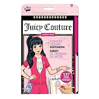 Juicy Couture: Fashion Design Sketchbook, Includes 137 Stickers & Stencils, Draw Sketch & Create, Fashion Coloring Book, Tweens & Girls, Kids Ages 6+