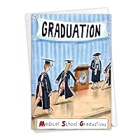 NobleWorks - 1 Funny Graduation Card with Envelope - Cartoon Humor Card for Graduate, College or High School - Msg 3944