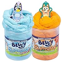 Horizon Group USA Bluey SLIMYGLOOP, 2 Pack, Pre-Made Slimes, Ready to Play Scented Cloud Slimes, Includes Rubber Charm & Bingo Charm, Figures, Bluey Toys, Sensory Toys, Sensory Activity for Toddlers