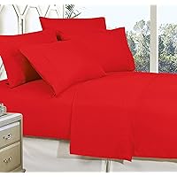 Best, Softest, Coziest Bed Sheets Ever! 1800 Premier Hotel Quality Wrinkle-Resistant 4-Piece Sheet Set with Deep Pockets, Full Red