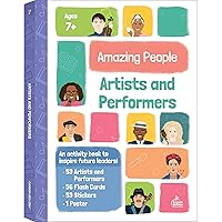 Amazing People: Inspiring Artists and Performers Activity Workbook for Kids, 1st Grade, 2nd Grade, 3rd Grade Children's Activity Book With Flash Cards, Puzzles, Games, and Stickers