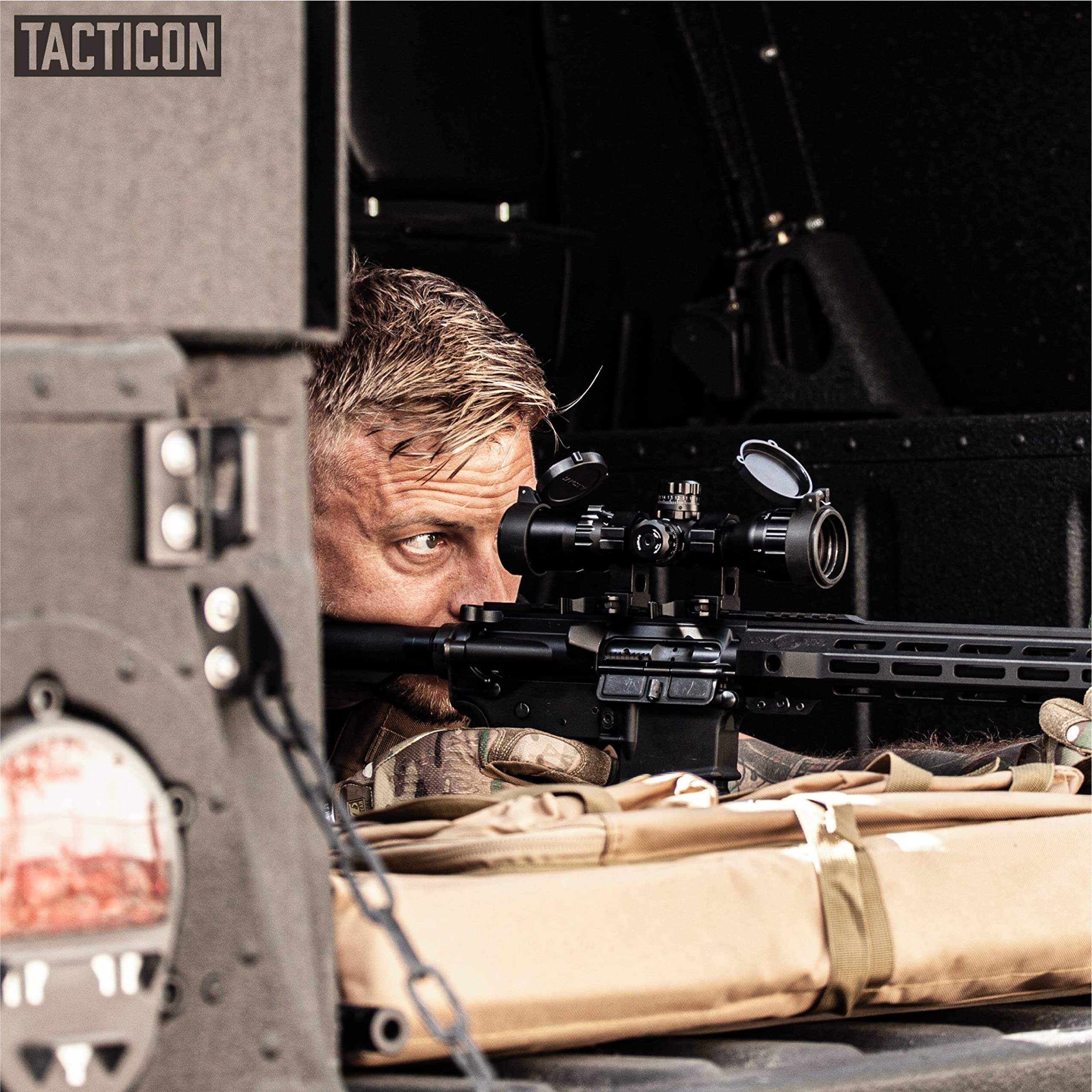 Tacticon Falcon V3 3-9x32mm Rifle Scope with QD Mounts | Disabled Combat Veteran Owned Company | Magnified Optics Gun Scopes with Red Green or Blue Illuminated Mil-Dot Reticle | Tactical Accessories
