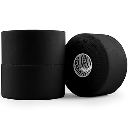 Hampton Adams | As Seen on Shark Tank | 3-Pack Black Athletic Sports Tape – Very Strong Easy Tear NO Sticky Residue Best Tape for Athlete & Medical Trainers