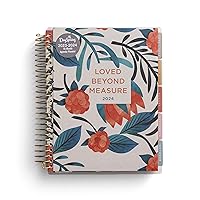 Loved Beyond Measure: 2023 - 2024 Floral Planner - 18 Month Planner (July 2023-December 2024)
