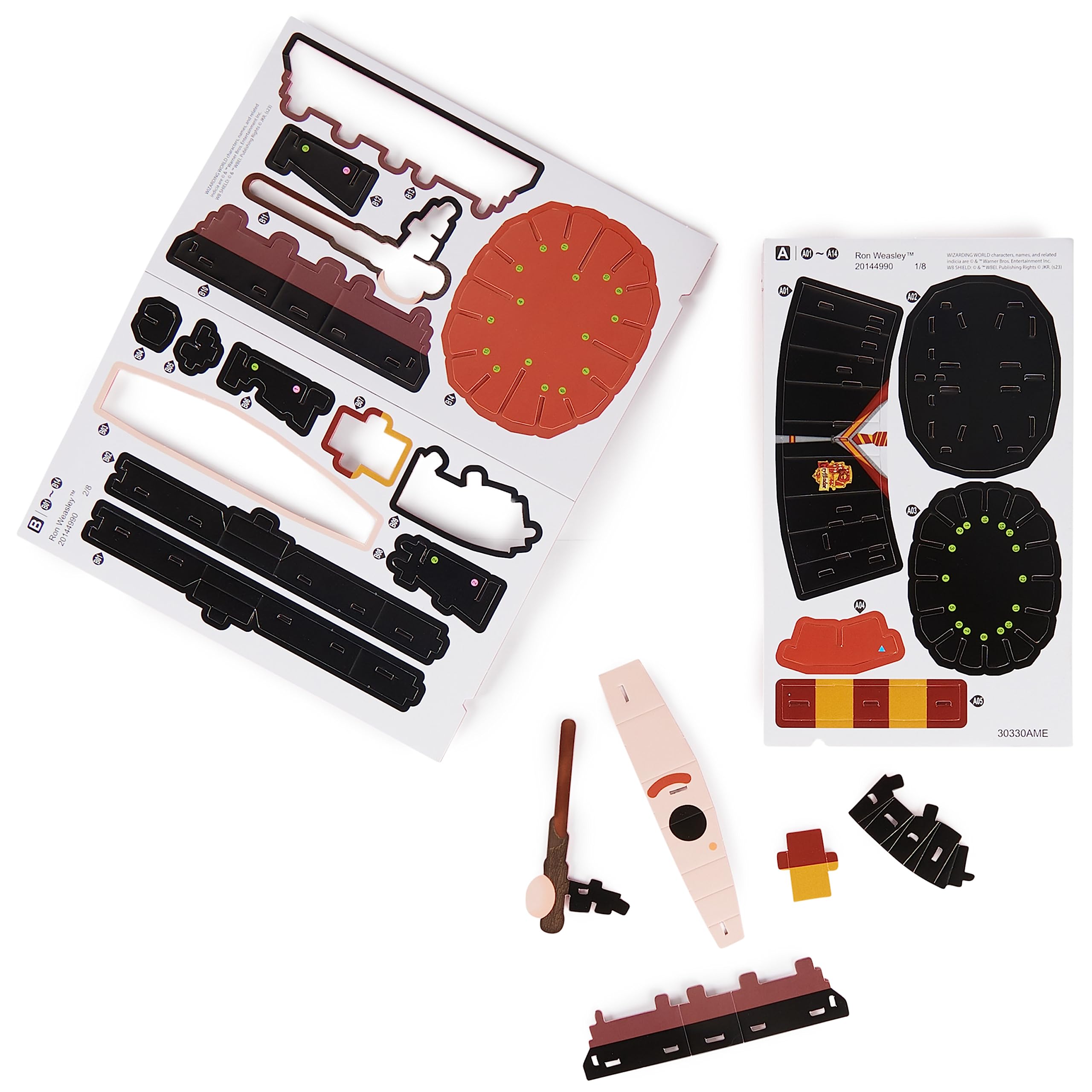4D Build, Harry Potter Ron Weasley 3D Puzzle Model Kit 87 Pcs | Harry Potter Gifts Desk Decor | Building Toys | 3D Puzzles for Adults & Teens 12+