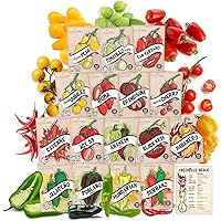 Sustainable Sprout Hot Pepper and Tomato Seeds Value Bundle - 7 Pack Hot Pepper Seeds & 9 Pack Tomato Seeds - 100% Non GMO Heirloom Seeds Indoor and Outdoor Planting - 16 Variety Packets