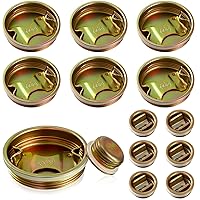 12 Pack Steel Bung Plug Drum Bung 2 and 3/4 Inch Bung Hole Cap 55 Gallon Drum Caps Metal Bungs Bung Caps with Plated Coated for 55 Gallon Barrel Drums