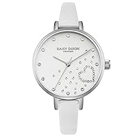 Womens Analogue Classic Quartz Watch with Leather Strap DD083WS, Strap