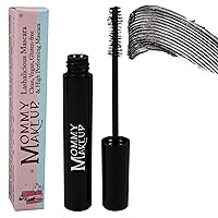 Lashalicious Vegan Mascara with Rice Bran Wax - Clean, Gluten & Cruelty Free - Hypoallergenic Mascara For Volume, Curl, Separated, Lengthened & Lifted Lashes (Black) by Mommy Makeup