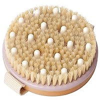 MainBasics Dry Brush | Dry Brushing Body Brush for Lymphatic Drainage, Dry Skin, Cellulite, Blood Circulation with Massage Nodes Exfoliating Body Scrubber for Flawless Skin