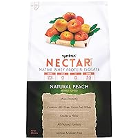 Syntrax Nutrition Nectar Naturals, 100% Whey Isolate Protein Powder, Natural Peach, 2 lbs