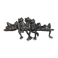 Design Toscano NY1435700 Lazy Daze Knot of Frogs Sill Sitters, Bronze