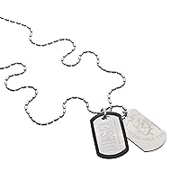 Diesel All-Gender Stainless Steel Dog Tag Pendant Necklace