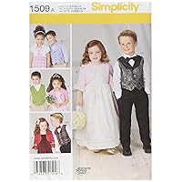 Simplicity 1509 Girl's and Boy's Dress Vest and Bolero Sewing Pattern, Sizes 3-8