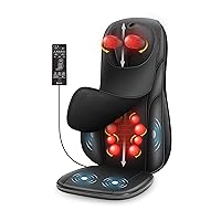 COMFIER Massage Chair Pad with Heat,Shiatsu Neck and Back Massager with Height Adjustable,Unique Back Support Chair Massager for Back Pain,Gifts for Mom and Dad