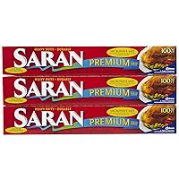 Saran Premium Plastic Wrap - 100 ft - 3 pk