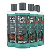 DOVE MEN + CARE Body Wash for a refreshing shower experience Eucalyptus Cedar Body Wash for Men, 18 Fl Oz (Pack of 4)