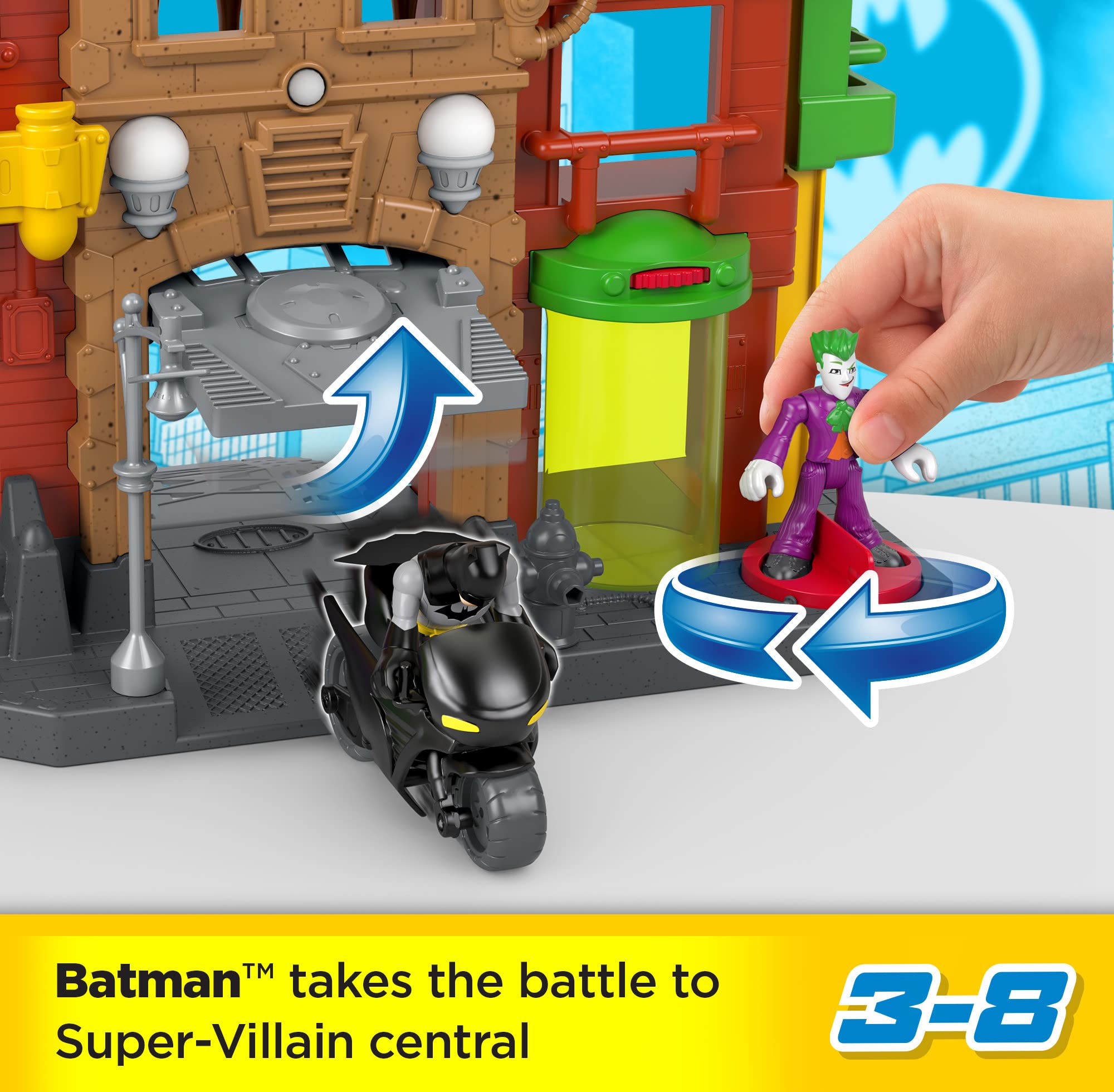 Imaginext DC Super Friends Batman Playset Crime Alley with Character Figures & Accessories for Pretend Play Ages 3+ Years (Amazon Exclusive)