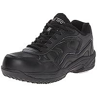 ADTEC Men's Black Lace Work Shoe - Composite Safety Toe, Slip Resistant, Breathable + Comfortable