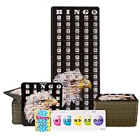 MR CHIPS Jam-Proof Bingo Cards with Sliding Windows, 100 Stars & Stripes Bingo Cards, 75 Bingo Calling Cards, 1 Bingo Master Board