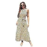 Women's Sleeveless Dress,Solid Color，Print Color