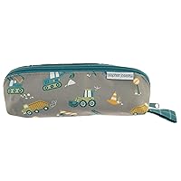 Stephen Joseph All Over Printed Pencil Pouch | Multipurpose Kids School Stationary Case, Colorful Cute Designs with Large Space for Pencils and Pens, Construction, Pencil Case