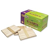 Creativity Street Premium Wood Craft Sticks, Natural, Pack of 1000, 4-1/2 X 3/8 X 1/2 in