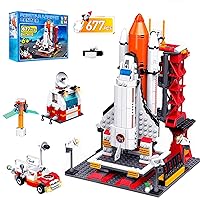 Stem Educational Creative Building Toys for 6-12 Year Old Boys GUDI City Space Rocket and Launch Control Building Kit with Space Shuttle Control Tower and Astronaut Minifigures 682 Pieces 