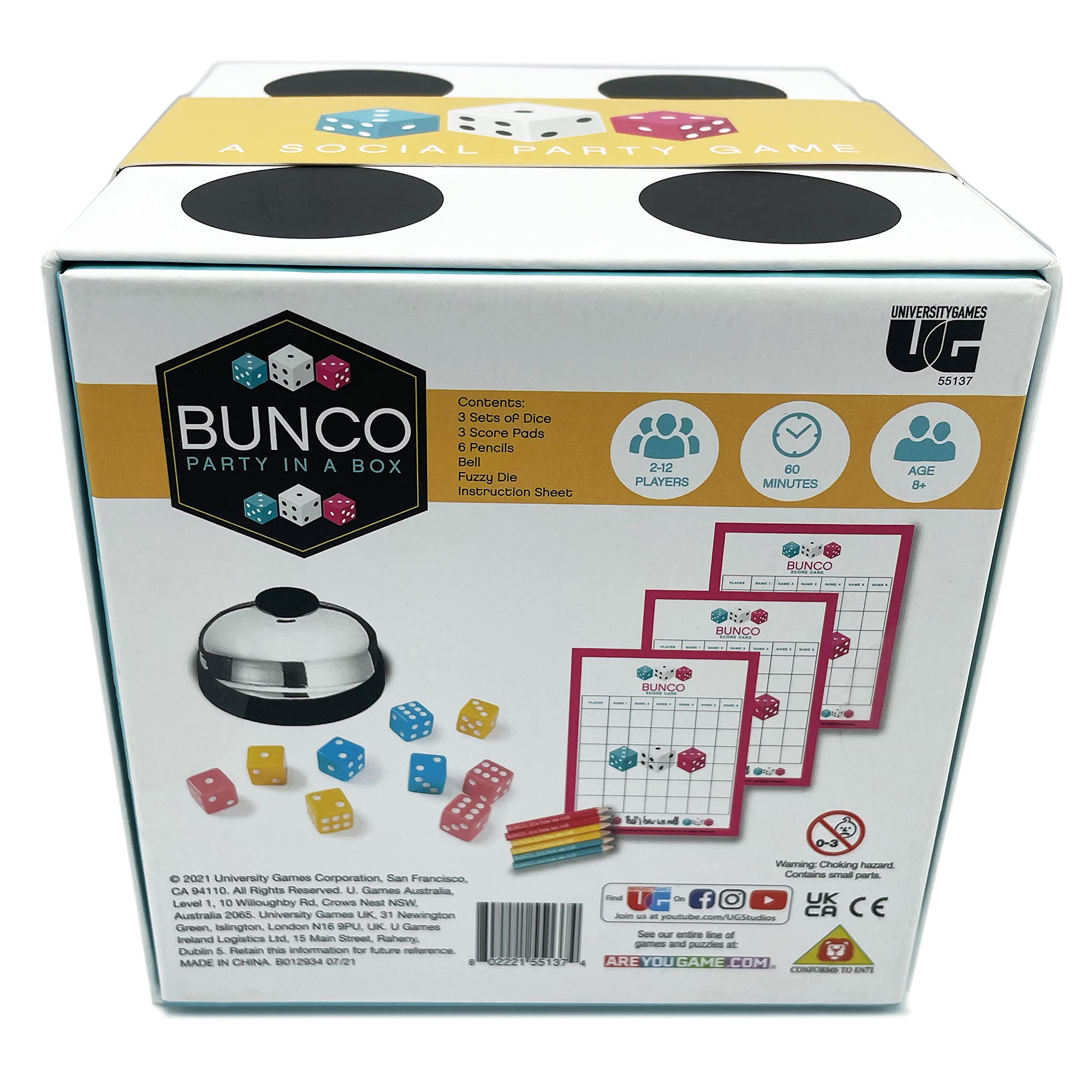 Bunco Party in a Box Game from University Games, for Ladies Night with The Girls, Complete with Fuzzy Die! for 2 to 12 Players Ages 8 and Up