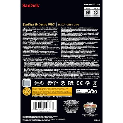 SanDisk 128GB Extreme PRO SDXC UHS-I Card (SDSDXXG-128G-GN4IN)