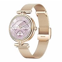 JUSUTEK 2024 Popular Ladies Smart Watch with Calling Function, 1.09 inch Round Shape Wristwatch, Diamond Band, Small and Light, Female Function, Multi-functional Exercise, IP68 Waterproof, DIY Dial,