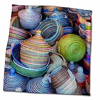 3dRose USA, Arizona, Tucson. Sales Display of Colorful Baskets - Towels (twl-380722-3)