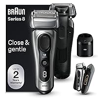 Braun Series 8 8577cc Electric Razor for Men, 4+1 Shaving Elements & Precision Long Hair Trimmer, 5in1 SmartCare Center, Close & Gentle Even on Dense Beards, PowerCase for Mobile Charging, Wet & Dry