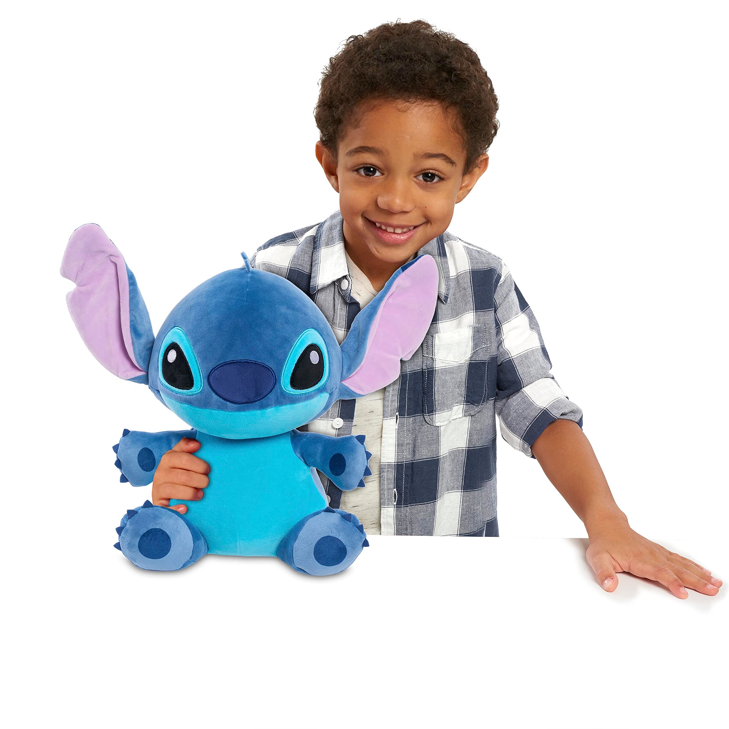 Disney Classics 14-inch Stitch, Comfort Weighted Plush, Officially Licensed Kids Toys for Ages 3 Up, Gifts and Presents by Just Play