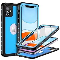 for Apple iPhone 11 Waterproof Case, NRE Series, Shockproof Underwater IP68 Case, with Built-in Screen Protector Full Body Rugged Protective Cover, for iPhone 11 6.1 inch (Blue)