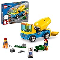 City Great Vehicles Cement Mixer Truck 60325 Building Toy Set for Preschool Kids, Boys, and Girls Ages 4+ (85 Pieces)