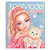Depesche TOPModel Cutie Star 12434 Colouring Book Set with 40 Pages for Designing Fashion Outfits and a Sticker Sheet