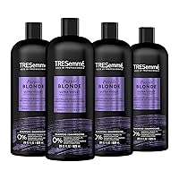 TRESemme Purple Blonde Shampoo 4 Count For Blonde Hair & Silver Hair Formulated with Ultra-Violet Neutralizer Technology 28 oz