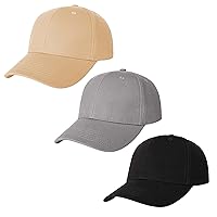 AOSMI Pack of 3 Vintage Washed Cotton Adjustable Baseball Caps for Men Women Unstructured Low Profile Dad Hat